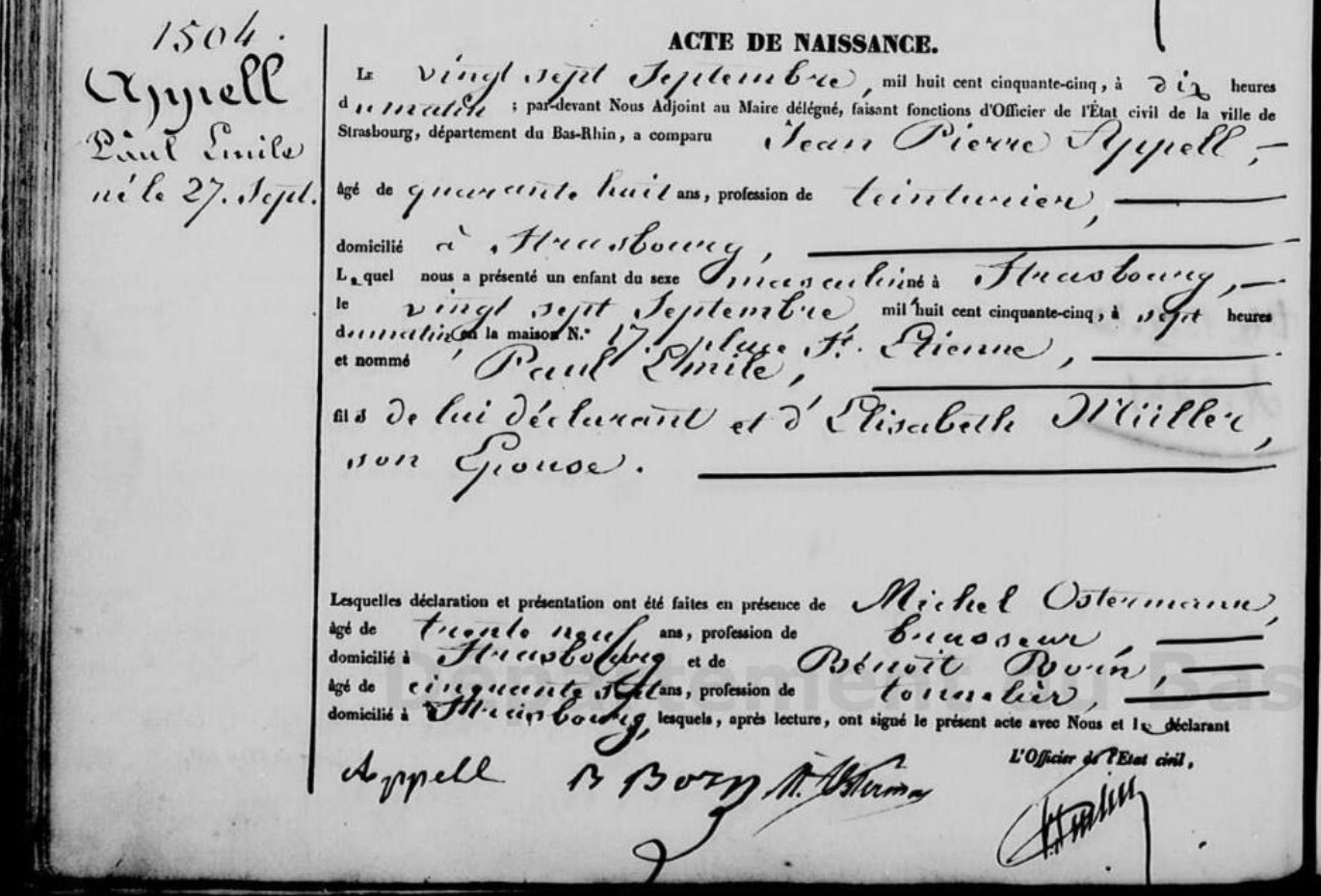 Original birth certificate